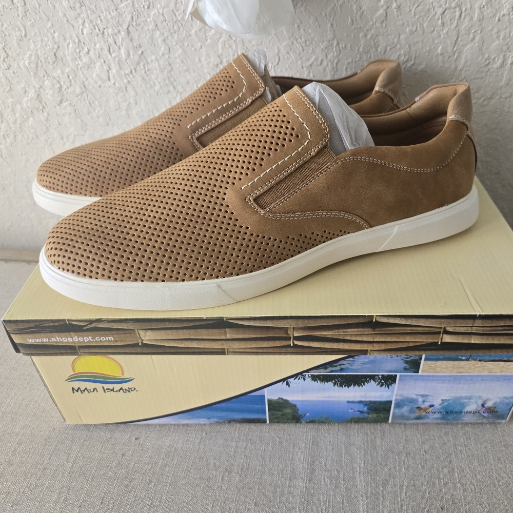 Maui Island Malibu Tan Slip-on boat sneakers